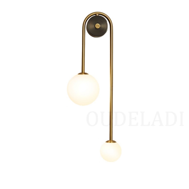 Edison Glass ball LED modern brass decor wall lamps