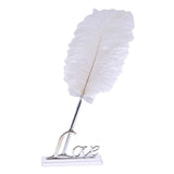 White Feather Quill Guest Book Signing Pen