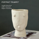 Ceramic Abstract Human Head Flower Pots