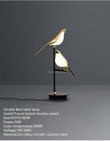 Vintage Creative Bird Design Standing Light