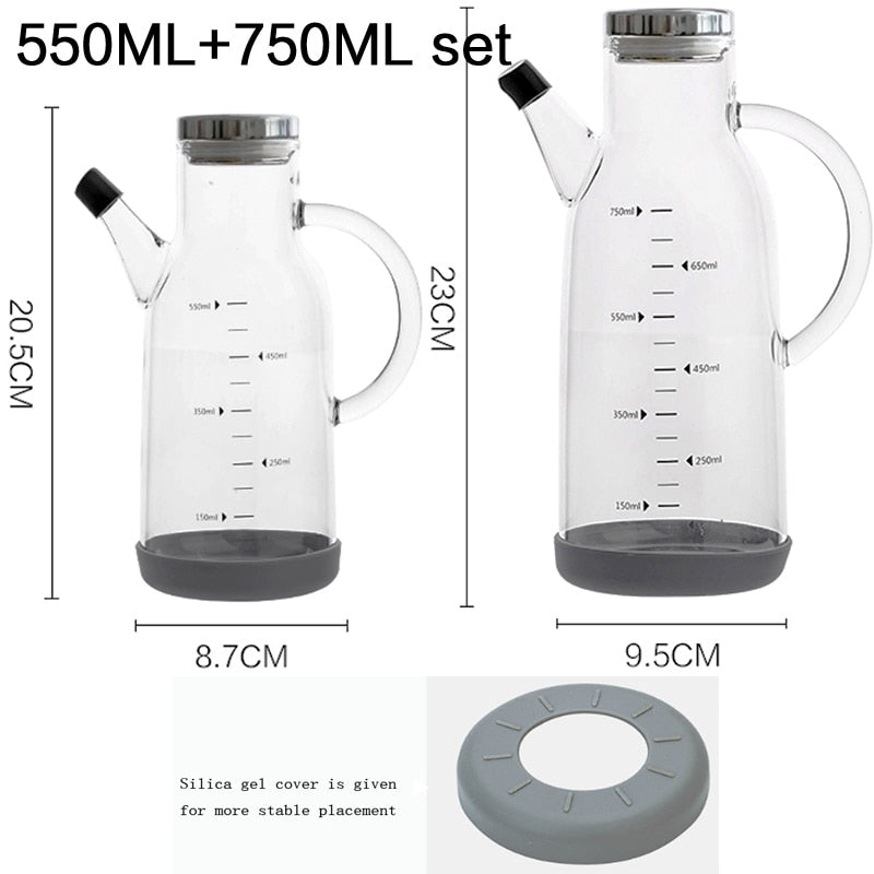 Glass leak-proof 2 condiment jar 125ml 250ml 500ml