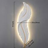 Celestia Modern Resin Feather Wall Lamp