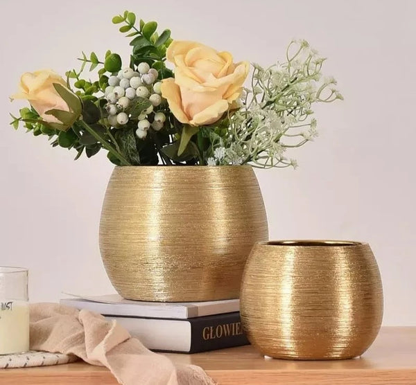 Golden Ceramic Vase