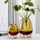 luxury thick transparent glass vase