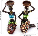 Olola African Figurines Candleholder  8.5"