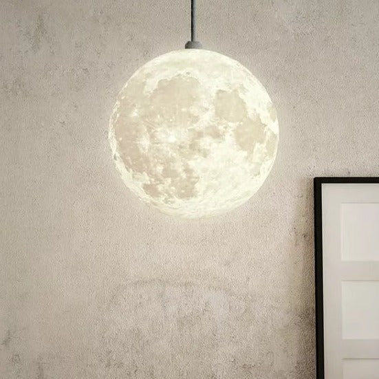 Nordic 3D Printing Moon Pendant Light